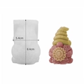 Moule en silicone de nain avec tournesol pour bougies et décorations artisanales - Gnome serrant une fleur des moissons