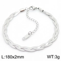 Bracciale a catena serpente intrecciata argento 180mm con design minimalista in acciaio - Bracciale 2mm (KB181322-Z) / Argento