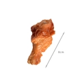 Realistic 8cm PVC fried chicken wing model with golden crispy texture on white background - Roasted Chicken Drumstick