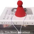 Adjustable red cone party hat for cats and dogs with pompom and elastic strap - Red Christmas Hat
