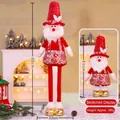 Poupée Père Noël télescopique avec bonnet à paillettes et pantalon à carreaux, 60-95 cm - Père Noël Télescopique 95CM