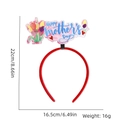Serre-tête fête des mères avec fleurs rouges et cœur, dimensions de 22x16,5 cm pour fête - Style Œillet HAPPY