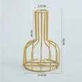 Golden iron wire test tube vase 15cm height for hydroponic flowers and home table decor - Mini Wine Bottle Charm / Gold