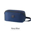 Navy blue waterproof travel organizer bag with handle for socks and underwear - Navy Blue
