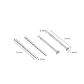S925 sterling silver ear studs pins set with 12mm length and 0.7mm thickness parameters - S0001-1 Spec / Silver