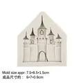 Weiße Märchenschloss-Silikonform für Fondant und Schokolade zum Backen - Grau