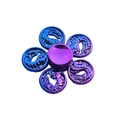 Hand spinner toy with colorful blue-purple gradient finish and dragon embossed arms - New Gradient Dazzling Dragon Head