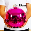 Riesige 25 cm glänzende magentafarbene Weihnachtskugel mit reflektierendem Spiegelglanz - 1 Stück/Packung (25cm) / Glänzend Rosarot