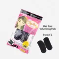 Set of 2 black hair root lifting clips for invisible volume with retail packaging - 2 Pieces Volume Pads