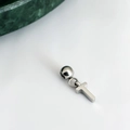 Polished silver DIY alphabet T pendant accessory for minimalist necklaces and bracelets - Letter Pendant (T) / Silver