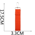 Orange woven lanyard strap with metal lobster clasp showing 17.5cm length measurements - Large / Orange