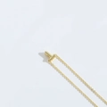 Minimalist gold-plated letter T pendant necklace with a fine cable chain for women - Letter T