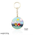 Rainbow spinner keychain with Sky: Children of the Light enamel characters and golden finish - Sky Children of the Light Character (K00790)