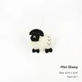Mini plush sheep ornament for Christmas tree DIY crafts, 6x4cm felt hanging decoration - Mini Sheep