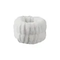 Plush white coral fleece wristbands with high elasticity and absorbent fluffy texture - Wrist Strap / White