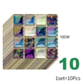 Set di 10 piastrelle a mosaico colorate da 10cm per cucina e bagno impermeabili - Mosaico Iridescente-SP-C038 / (10cm) 10 Pezzi/Set
