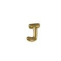 Polished 3D golden metal letter J charm for DIY jewelry design and bracelets - Letter J / Gold