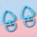 Sky blue heart-shaped swivel lobster clasp for DIY keychain and bag accessories - Blue