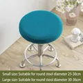 Elastic teal round stool cover with waffle texture for 25-36cm diameter seats - Dark Green