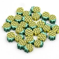 10mm yellow pineapple polymer clay beads for DIY jewelry and bracelet making - Pineapple
