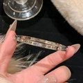 【11】silver Roman Diamond-set Bracelet
