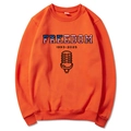 Orange unisex hoodie featuring FREEDOM flag graphic print and ribbed cuffs - Orange