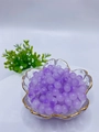 Close-up of 8mm purple frosted glass beads for DIY jewelry making in a decorative bowl - 10# Purple Gradient