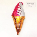 Pink smiling ice cream foil balloon for birthday party decor, size 96x49cm - Large Strawberry Ice Cream
