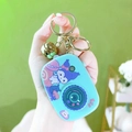 Mini blue handheld Whack-a-Mole game console keychain with cute Kuromi cartoon design - Camera Game Console - Green
