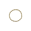 Detailed view of gold plated stainless steel beaded bracelet with alternating bead sizes - Gold Bracelet