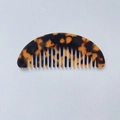 Mini halfronde haarkam met schildpadpatroon van hoogwaardig cellulose-acetaat - Luipaardprint