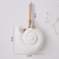 Decorazione murale conchiglia stella marina stile mediterraneo, soprammobile marino. - Conchiglia / Bianco