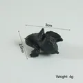 Realistic 3cm black resin frog figurine miniature model toy with textured skin - Black Chicken - Model Style