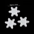 Three-piece set of 2.9cm translucent white acrylic snowflake decorations for cakes - 3pcs Small Transparent Soft Glue Snowflakes