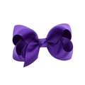 Fashionable dark purple grosgrain ribbon bow hair clip for girls and children - Light Purple