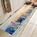 Winterwald-Flanell-Läufer für Flur mit rutschfester Unterseite auf Holzbodenbelag - 40x60cm / Stil 3
