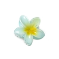 8cm plumeria hair claw clip in light blue and yellow gradient resin finish - Sky Blue