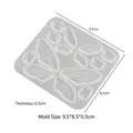 Translucent butterfly wing silicone mold for DIY resin earrings 9.5x8.5x0.5cm - Style 1 Butterfly Wing Pendant Mold / Translucent White