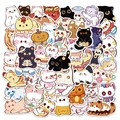 50 pezzi di adesivi gatto carini per scrapbooking fai-da-te e decorazione laptop - Serie di Gatti (Adesivo Impermeabile)
