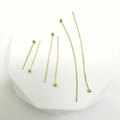 DIY gold plated copper ball head pins in three sizes for jewelry making accessories - 05*30 / Gold