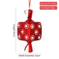 32cm glitter PVC red candy-shaped Christmas tree hanging ornament with white ring - 32cm Five-Point Candy