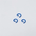 Three vibrant blue metal painted jump rings for DIY jewelry making and handmade crafts - Sapphire Blue
