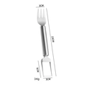 23cm roestvrijstalen dubbele kop watermeloensnijder en fruitvork gereedschap - Watermeloen Snijder Vork Dubbel Gebruik Standaard Stijl (23CM)