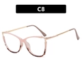 Chic pink and tortoiseshell cat-eye glasses frames with stylish gold metal temples - Upper Caramel Lower Tortoise