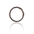 Anello vintage in bronzo con trama a corda intrecciata e riflesso specchiato nitido - Anello twist in metallo bronzo (30091)