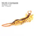Naturgetreues gelb-braunes Tausendfüßler-Modellspielzeug, 17,5x4x2 cm Insektenreplik - Tausendfüßler