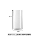 Transparent cylindrical acrylic flower bucket with 20cm height and 10cm diameter - Transparent Cylindrical Vase (10*20cm)