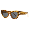 Vintage cat-eye sunglasses featuring classic tortoiseshell frames and dark smoke lenses - Tortoise Gray Lens (Plastic Joint)