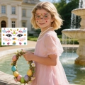 Easter bunny and colorful egg waterproof face tattoo stickers for kids party - Carrot Rabbit Manor Sticker (BF-035)