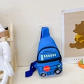 Borsa a tracolla blu per bambini a forma di scuolabus con cinghia regolabile - Blu